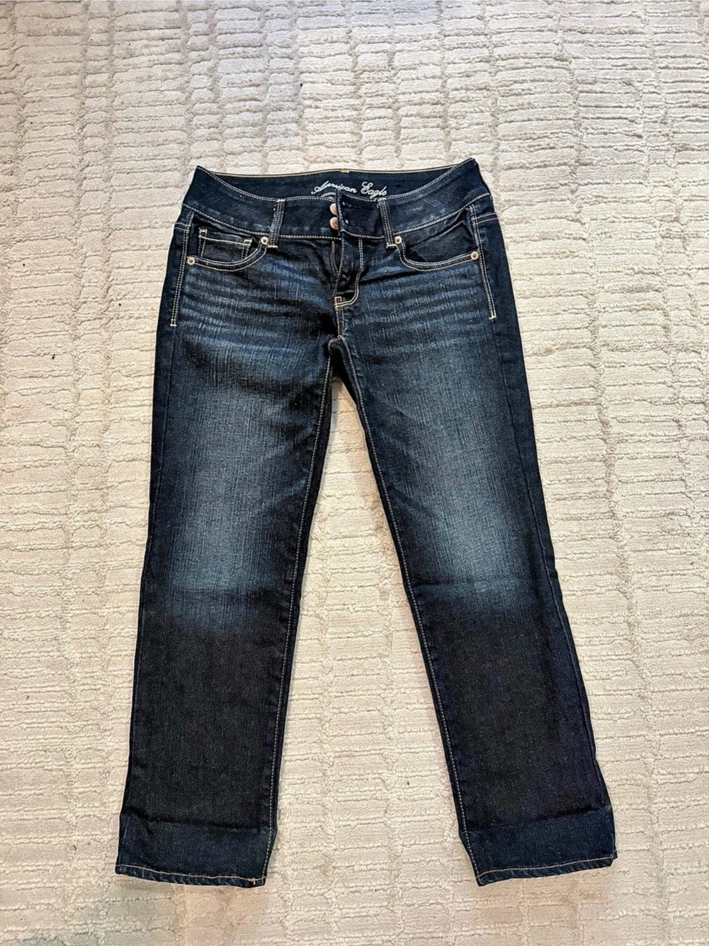 American Eagle Jegging Blue Cropped Jeans